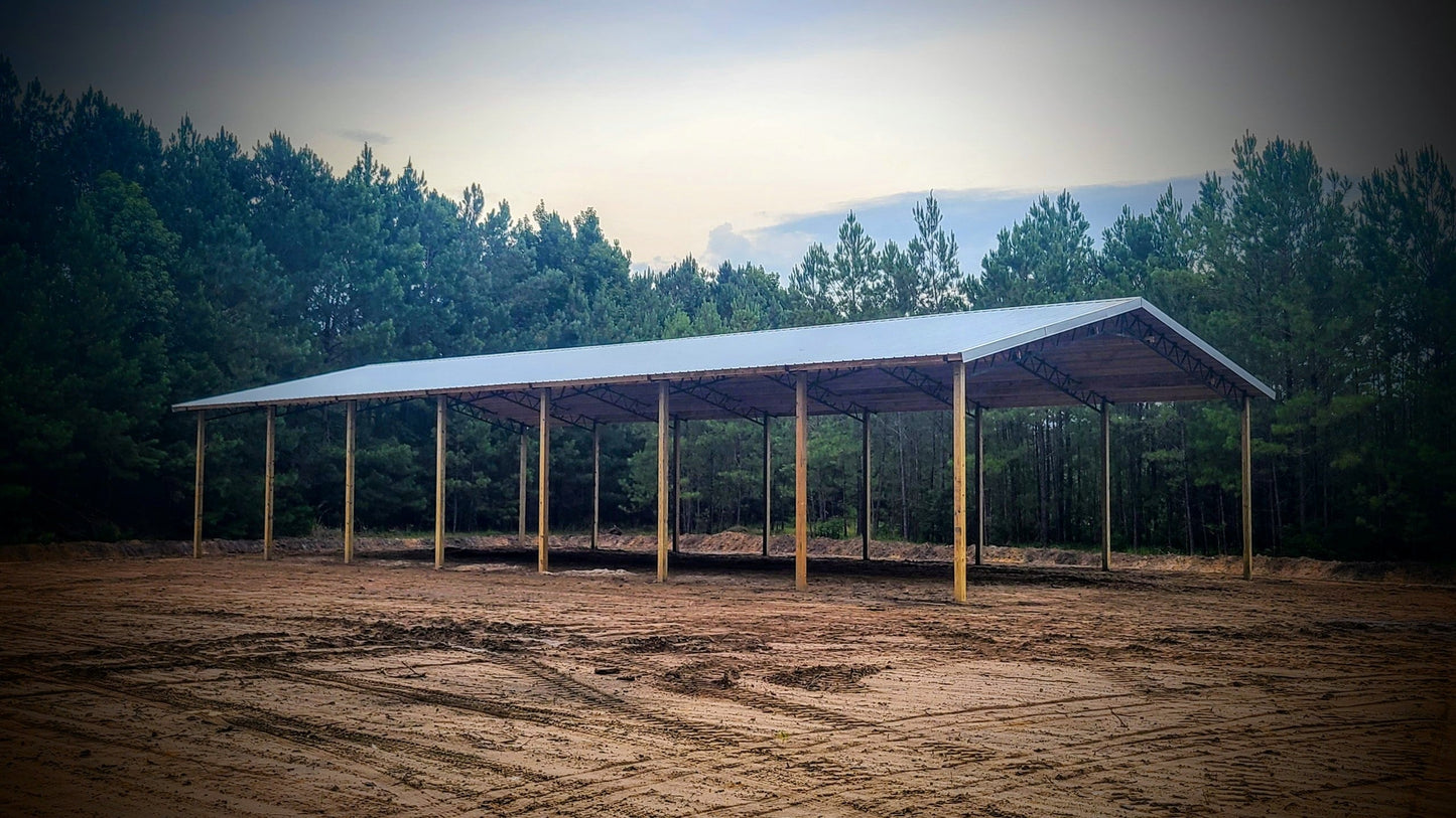 40x12 Open Pole Barn Kit